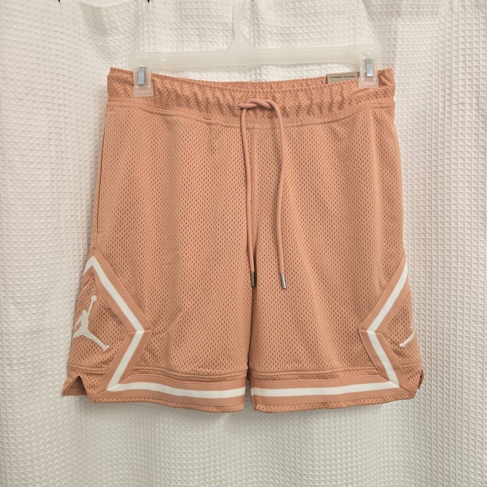 Jordan Essentials Statement Diamond Mesh Shorts Men's Small Peach NWT DM1367-824